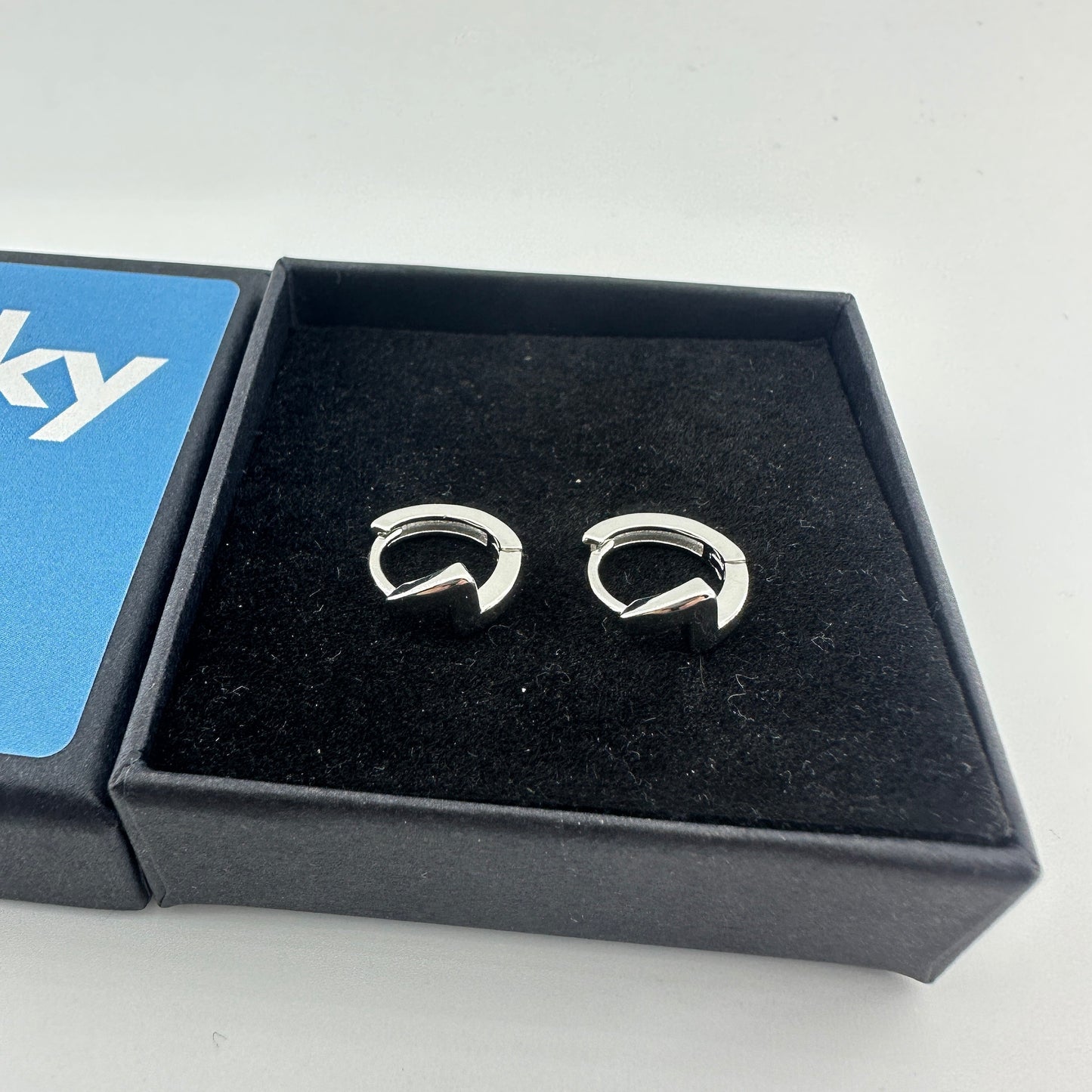 Mens Earrings - Silver Huggie Earrings, Men, Minimalist Male Earring, Edgy, Hoop Earrings, Silver Mens Silver Earrings, A144