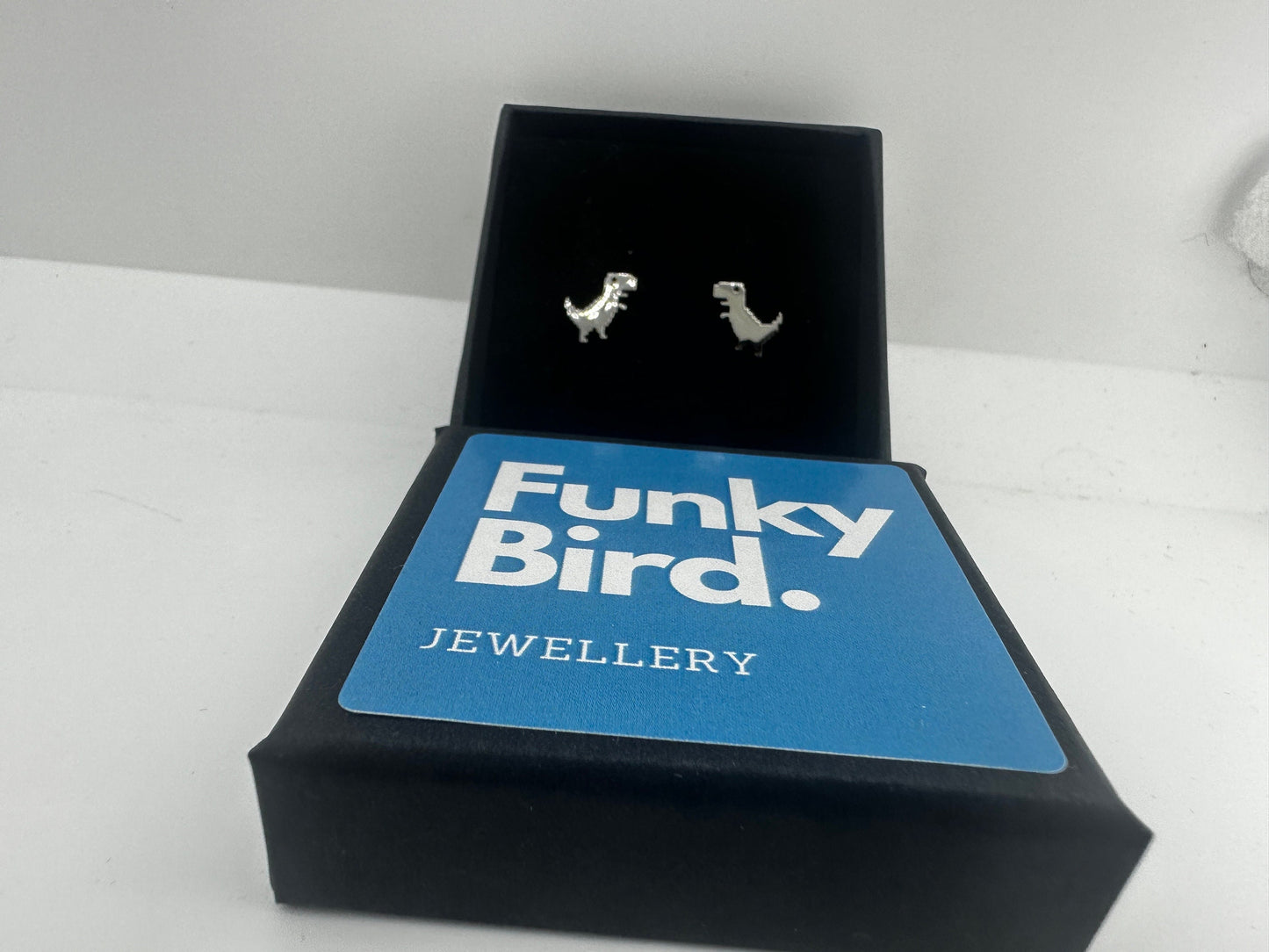 Pixelated Dinosaur Silver Earrings: A Fusion of Prehistory and Technology, Digital Dinosaur Earrings , Gaming Earrings, 925, A248