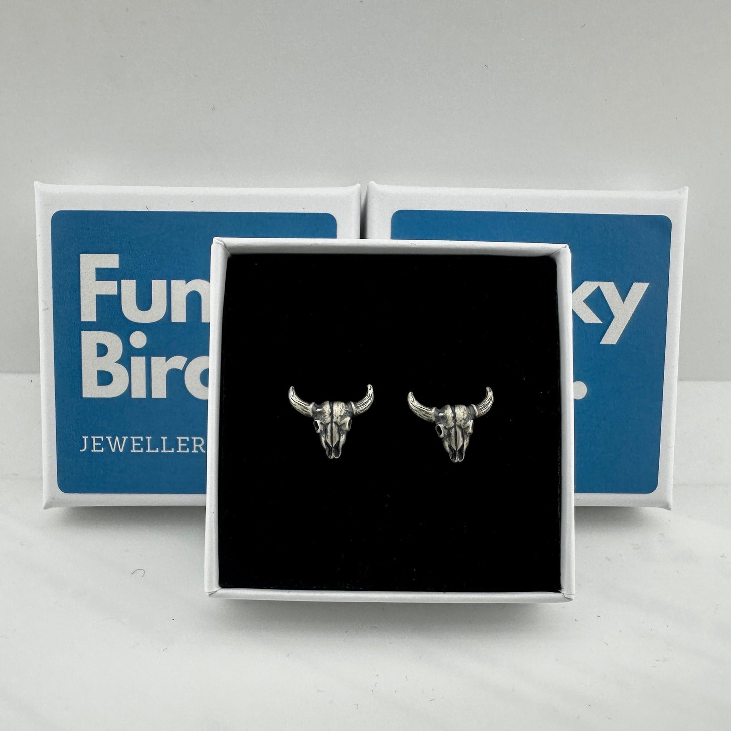 Skull Earrings - Silver Stud Earrings Men Minimalist Male Edgy Mens Earring Silver Mens Stud Earrings, Studs for Men, A356