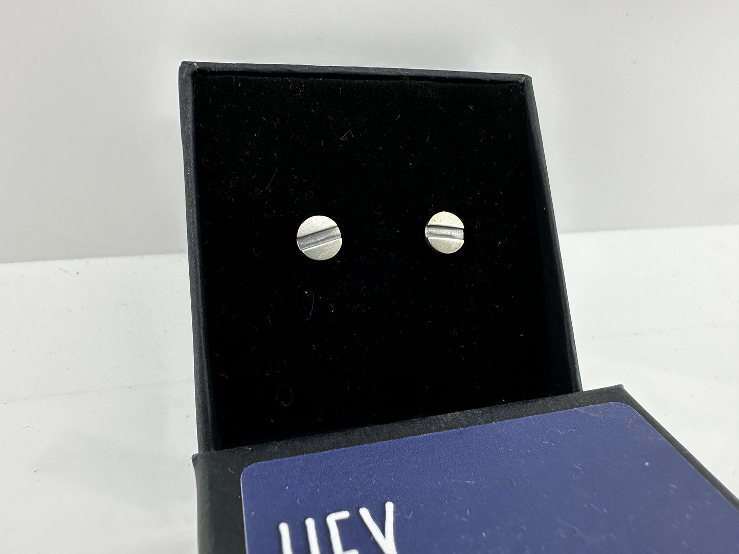 Screw head Earrings - Silver Stud Earrings Piercing men, Male Earring, Industrial Earrings, Sterling Silver, Edgy Mens studs, A323a