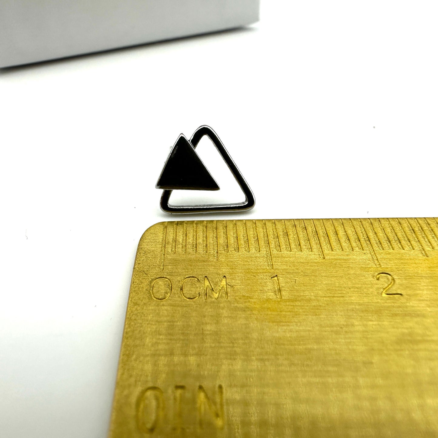 Funky Arrowhead Earrings, Silver, Elegant, Double Triangle, Arrow, Geometric, Minimalist Stud Earrings, Silver, Simple Jewellery, A023