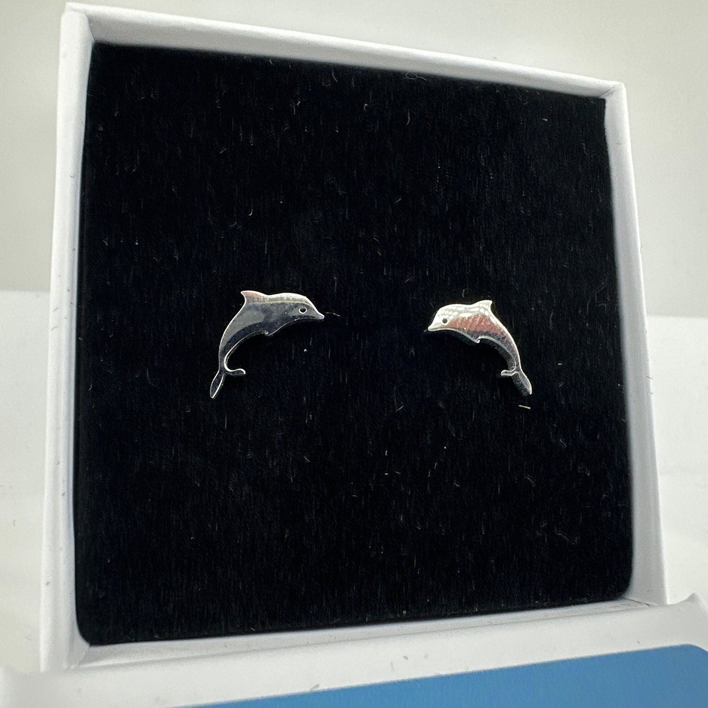 Dolphin Earrings - Dolphin Earrings, Cute Animal, Dolphin Lover, girls gift for her, Funky earrings Unique stud earrings, A063