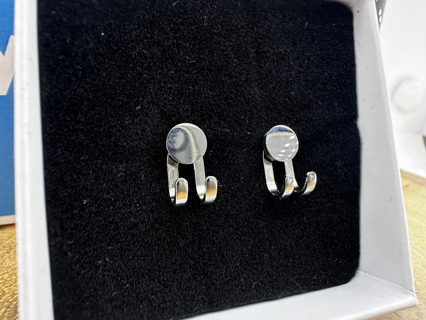 Mens Earrings - Silver Stud Wrap Around Earrings, Men, Edgy Male Earring, Silver, Mens Stud Earrings, Studs for Men, Stud earrings, A378