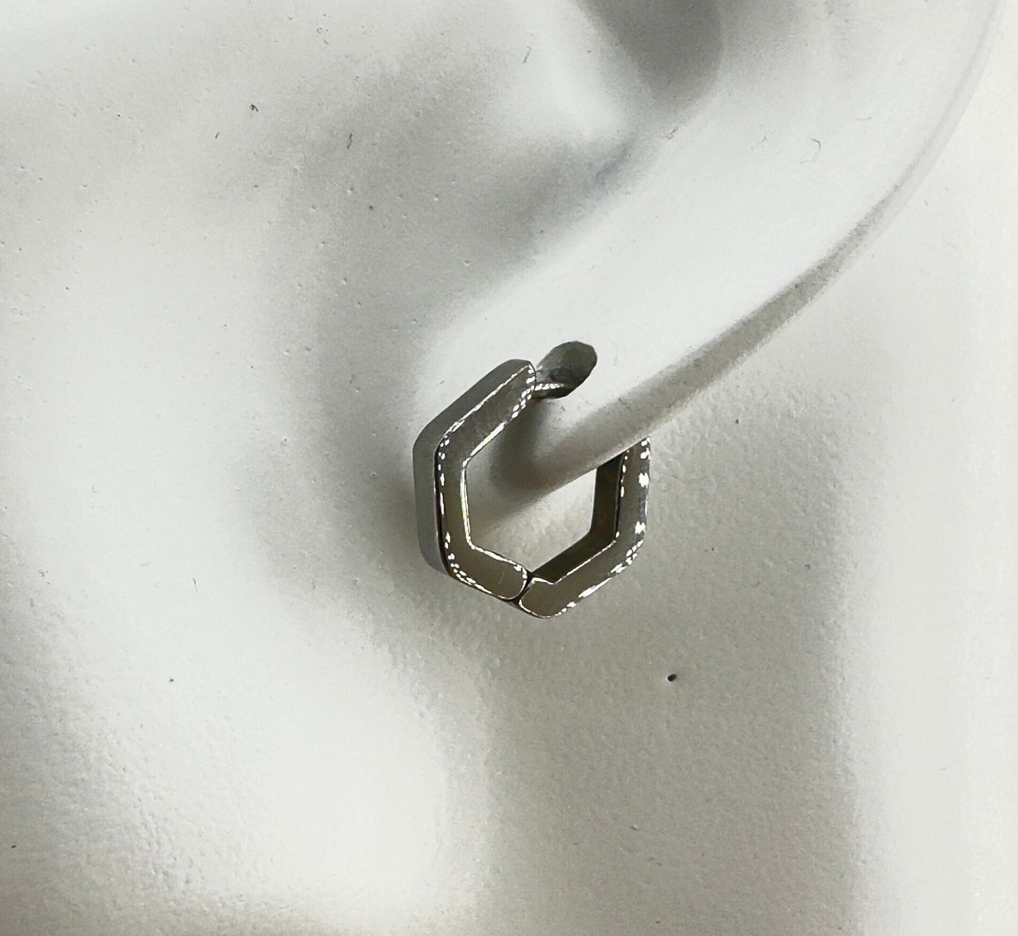 Mens Earrings - Silver Earring, Men, Minimalist Male Earring, Sterling Silver, Mens Huggie Earrings, Single earring for Men, A320
