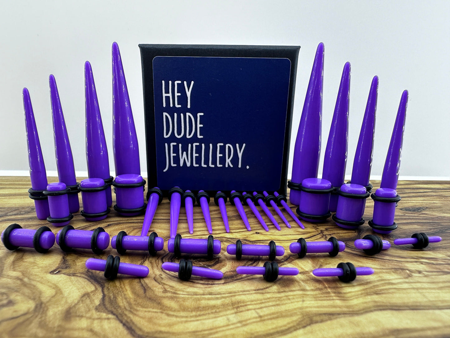Ear Stretching Kit, Stretching Kit, Lobe, Purple Ear piercing kit, Septum stretcher Ear Gauges 14G, 12G, 10G, 8G, 6G, 4G, 2G, 0G, 00G, Drawk