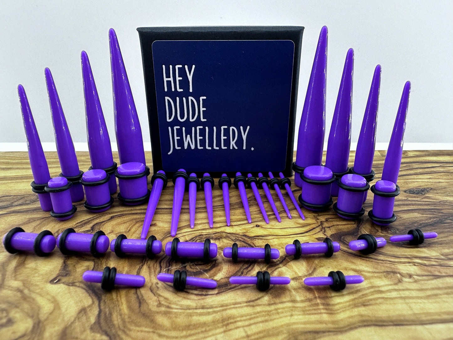 Ear Stretching Kit, Stretching Kit, Lobe, Purple Ear piercing kit, Septum stretcher Ear Gauges 14G, 12G, 10G, 8G, 6G, 4G, 2G, 0G, 00G, Drawk