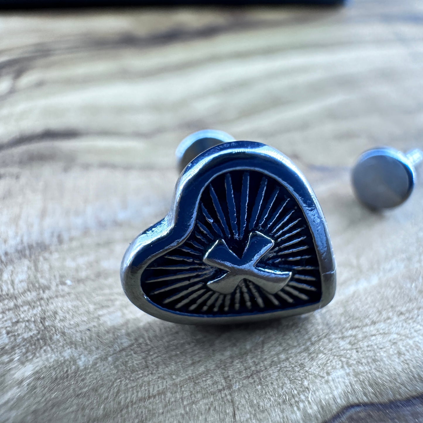 Flat back Earring Piercing | Religious Shield Earring, Surgical Steel Tragus Helix Cartilage Internally Threaded Earring with screw, A462