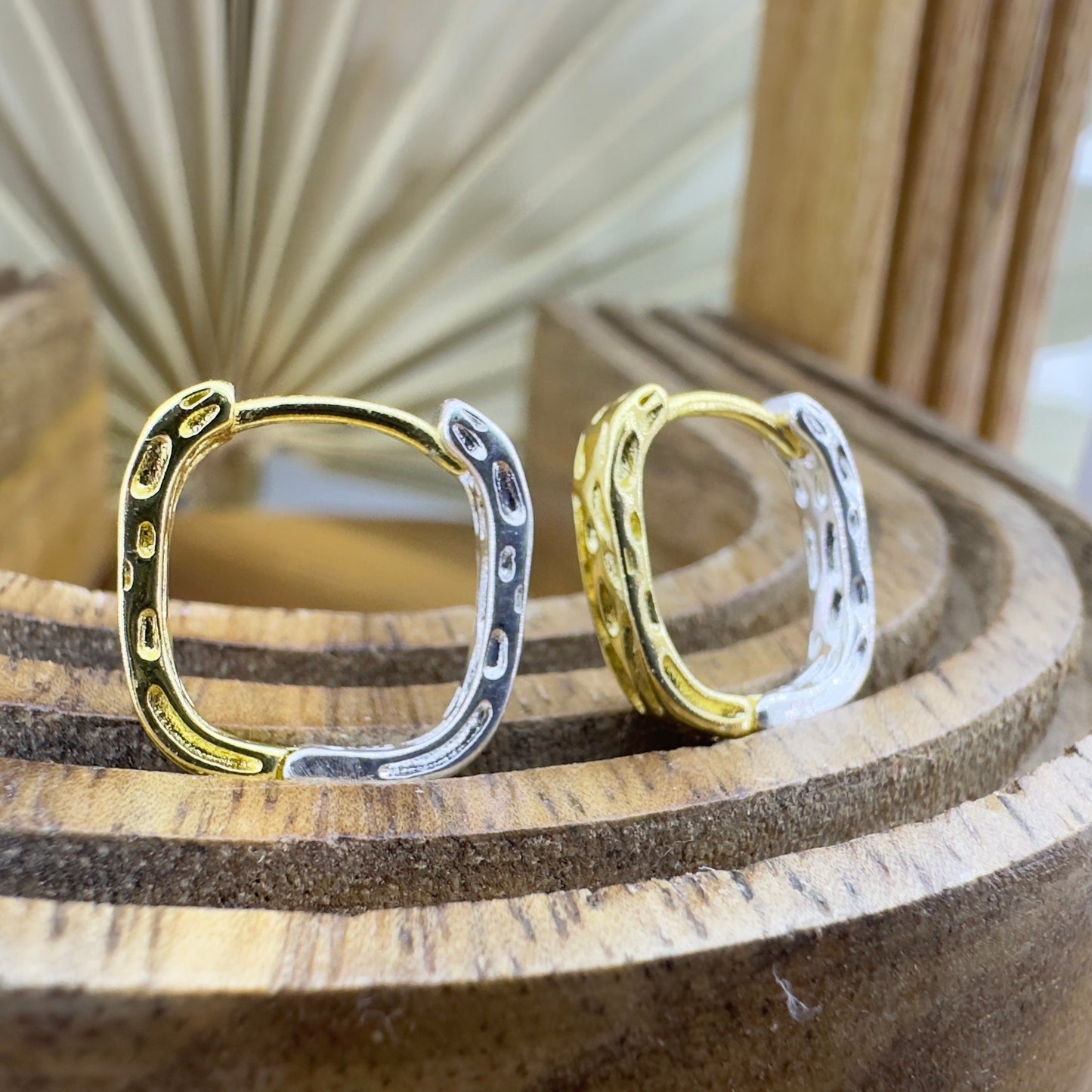 Two tone earrings Women's Hoop Earrings Gold Dangle Drop Huggie Silver, two tone hoops, Geometric Hoop Jewelry Modern, A401