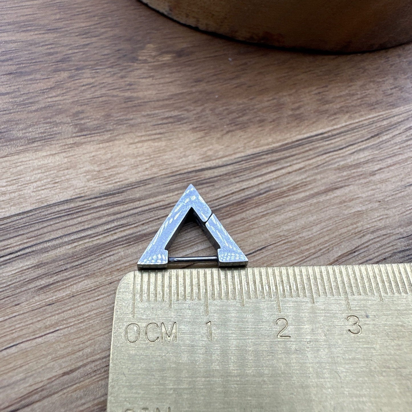Silver Triangle Earring, Men, Minimalist Male Earring, Mens Earrings, Silver, Mens Stud Earrings, Single earring for Men, A130