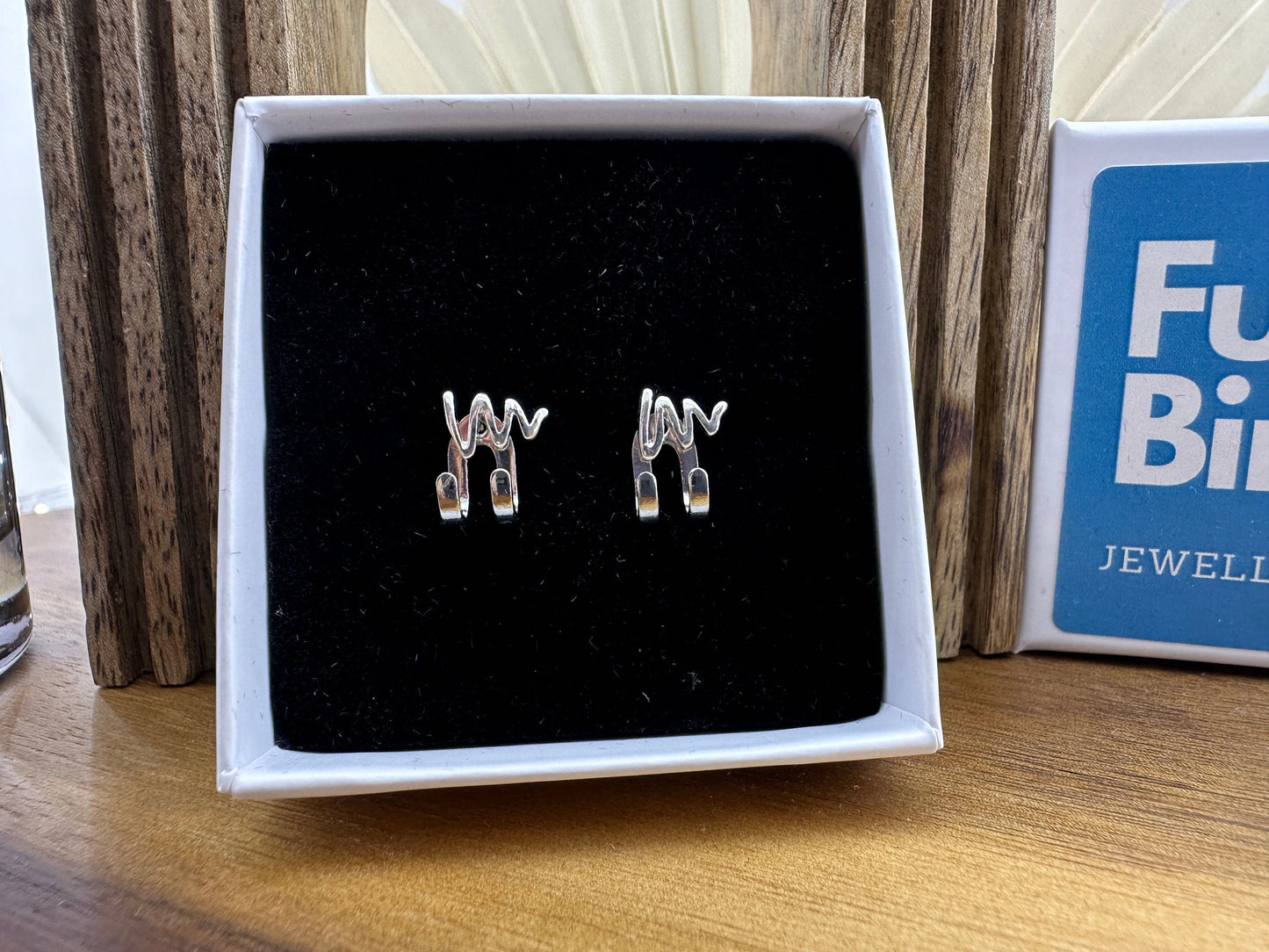 Mens Earrings - Silver Stud Earrings, Men, Minimalist Male Earring, Sterling Silver, Mens Stud Earrings, Cuff for Men, wave earrings, A499