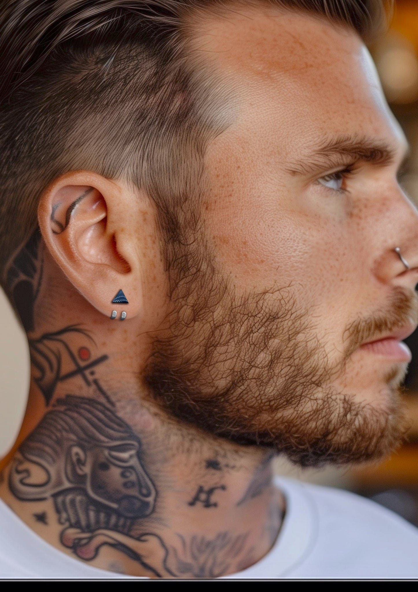 Mens Jewelery - Silver Stud Jewellery, Men, Gift for manly man, Male Jewellery , Edgy, Mens Earrings, Jewelry for Men, everyday A501a