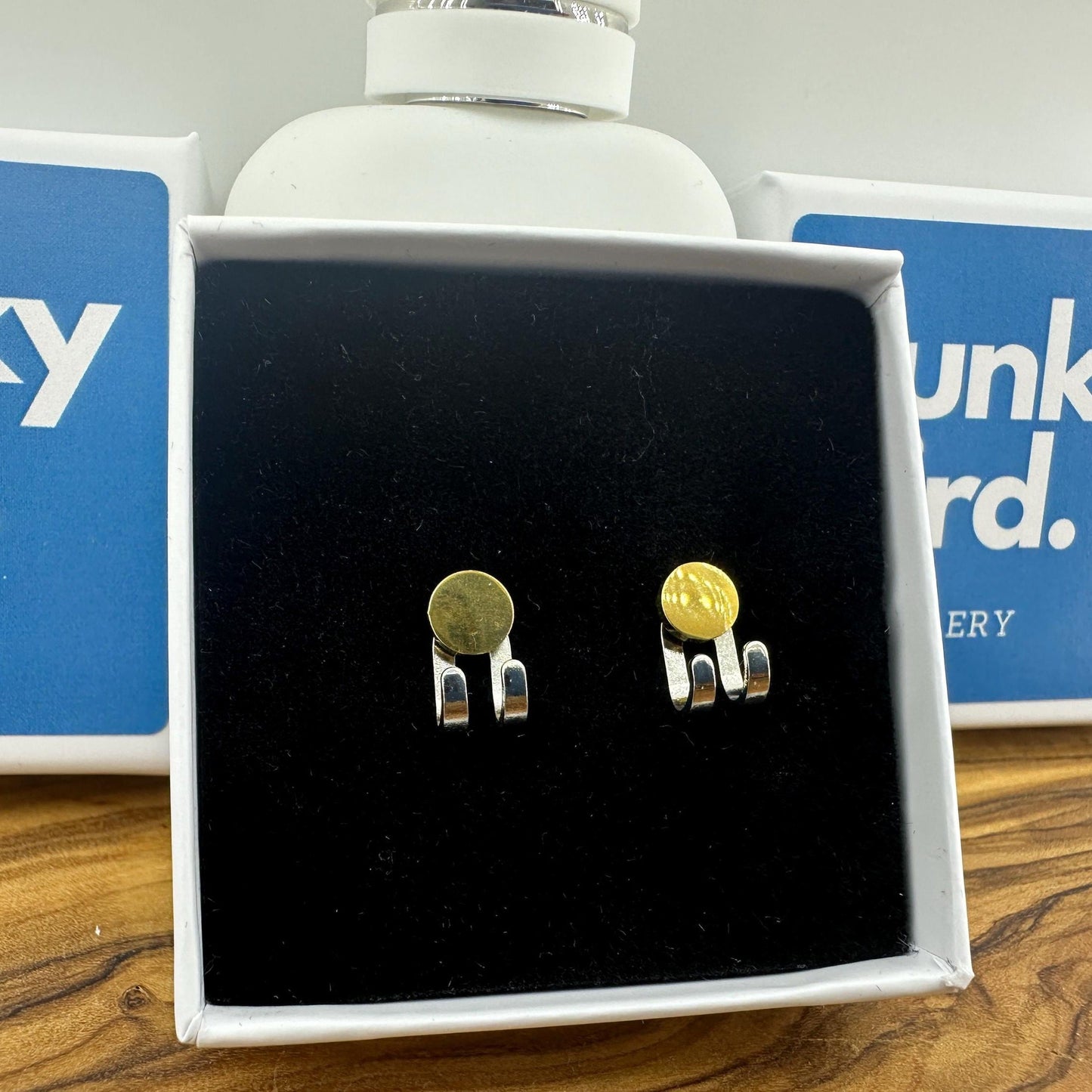 Mens Earrings - Gold Stud Earrings, Manly, Minimalist Male Earring, Gold, Mens Stud Earrings, Studs for Men, tick v hoop earrings, A206