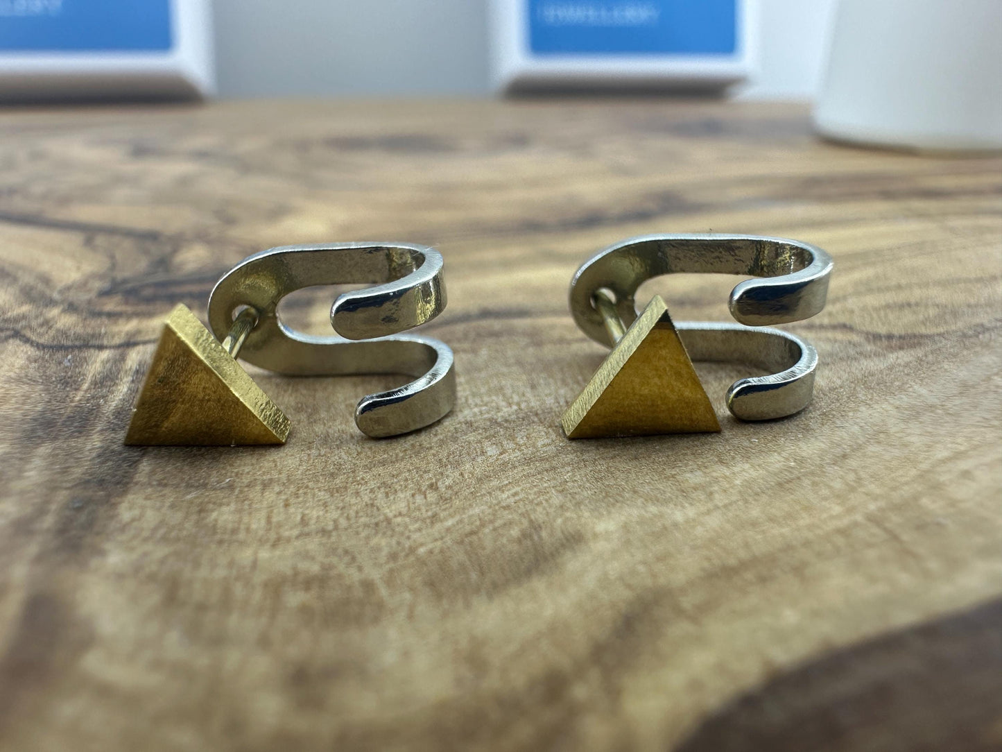 Mens Earrings - Silver Gold Stud Earrings, Manly, Minimalist Male Earring, Silver, Mens Stud Earrings, Studs for Men, Gifted earrings, A205