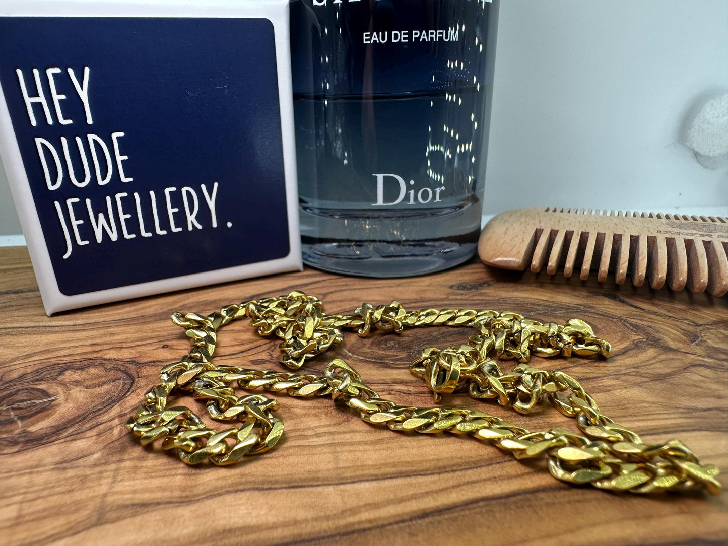 Gym Chain, chains men gym, workoutjewelry, Miami Cuban Chain - gym rats gifts, Necklace for Men - gym rat necklace, Waterproof Chain, B008