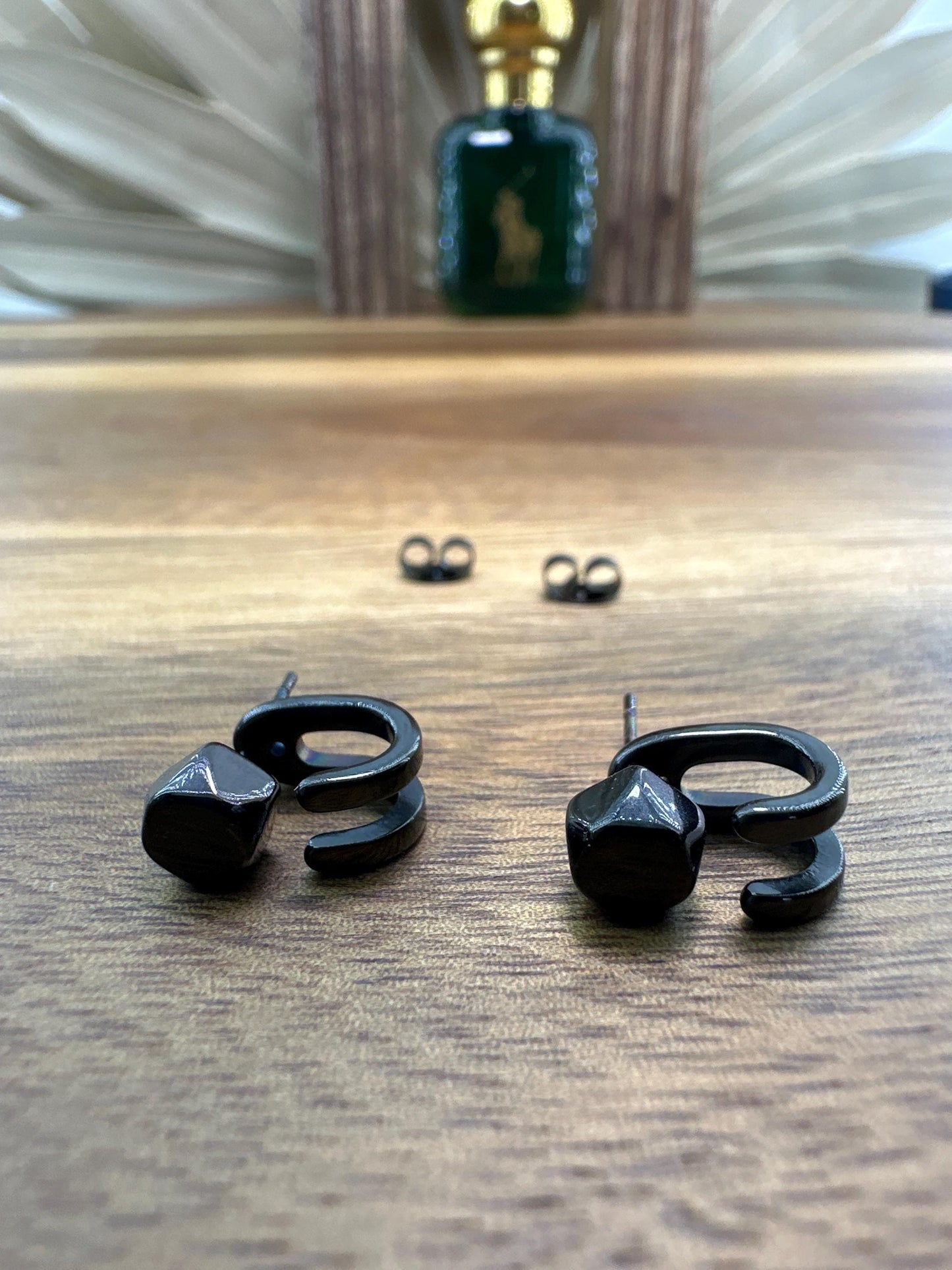 Mens Jewellery - Silver Gun Metal Grey, Stud Earrings, Men, Minimalist Male Earring, Silver, Studs for Men, edgy Jewelry, A142