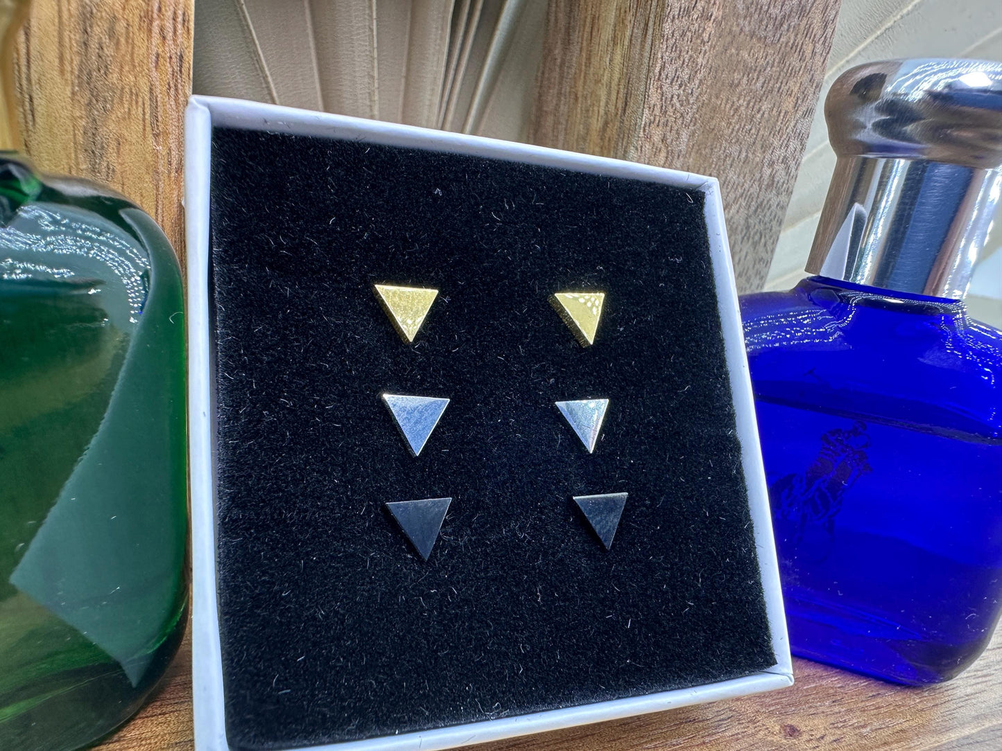 Mens Stacking Earrings - Stacking Stud Earrings, second third studs, Male Earring, Edgy Mens Earrings Set Studs for Men A501/388/511