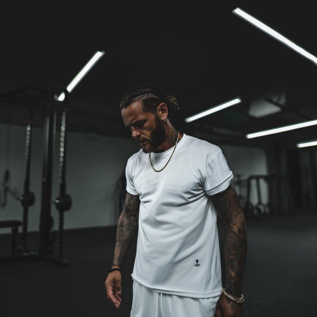 Gym Miami Cuban Chain - Giftful Gym Chain Necklace for Men - Gym Jewelry - Mens gifted gym Gold Waterproof Chain - Gym Gift - Gifted - B008