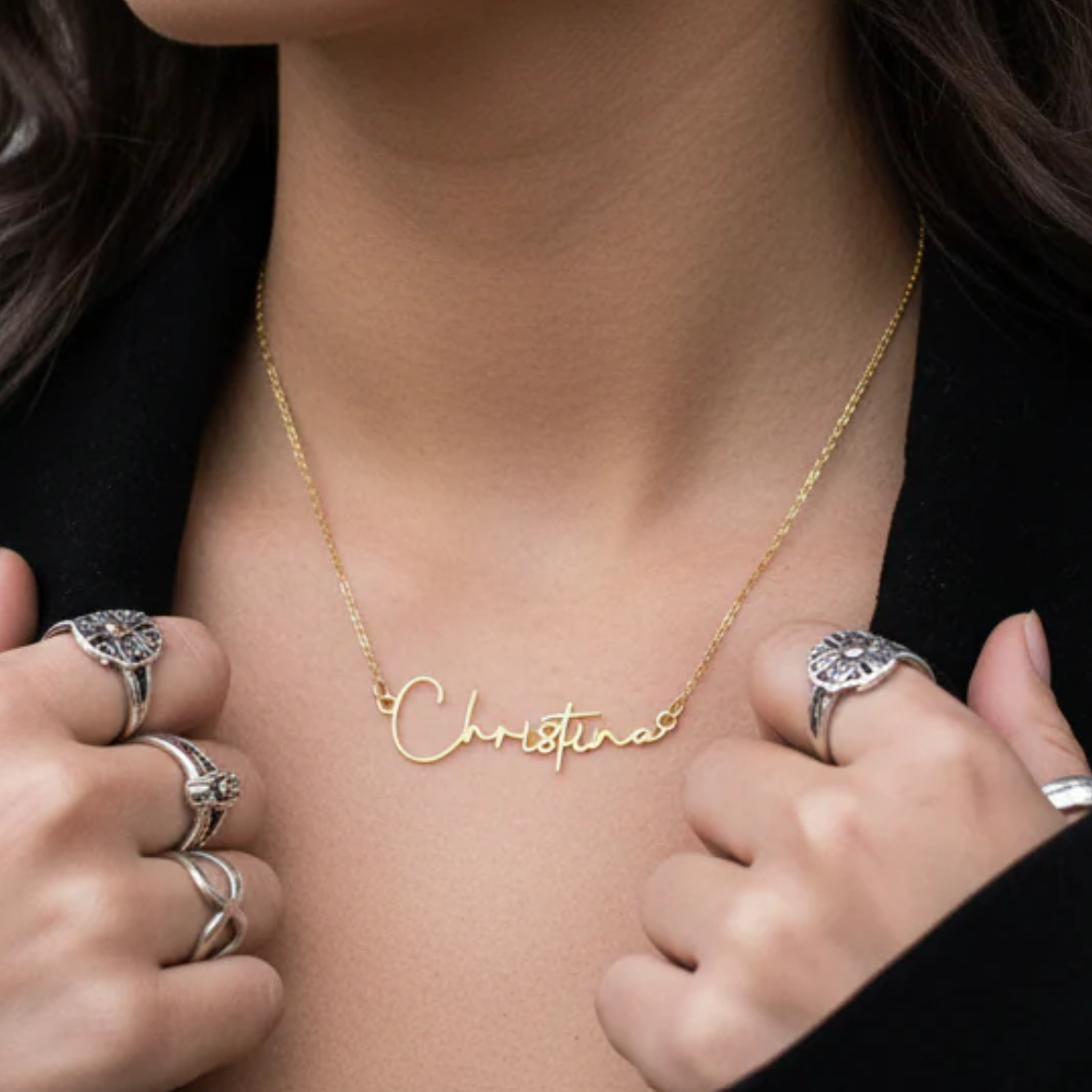 Personalised Name Necklace - Funky Bird - Gift for Her - Gift for