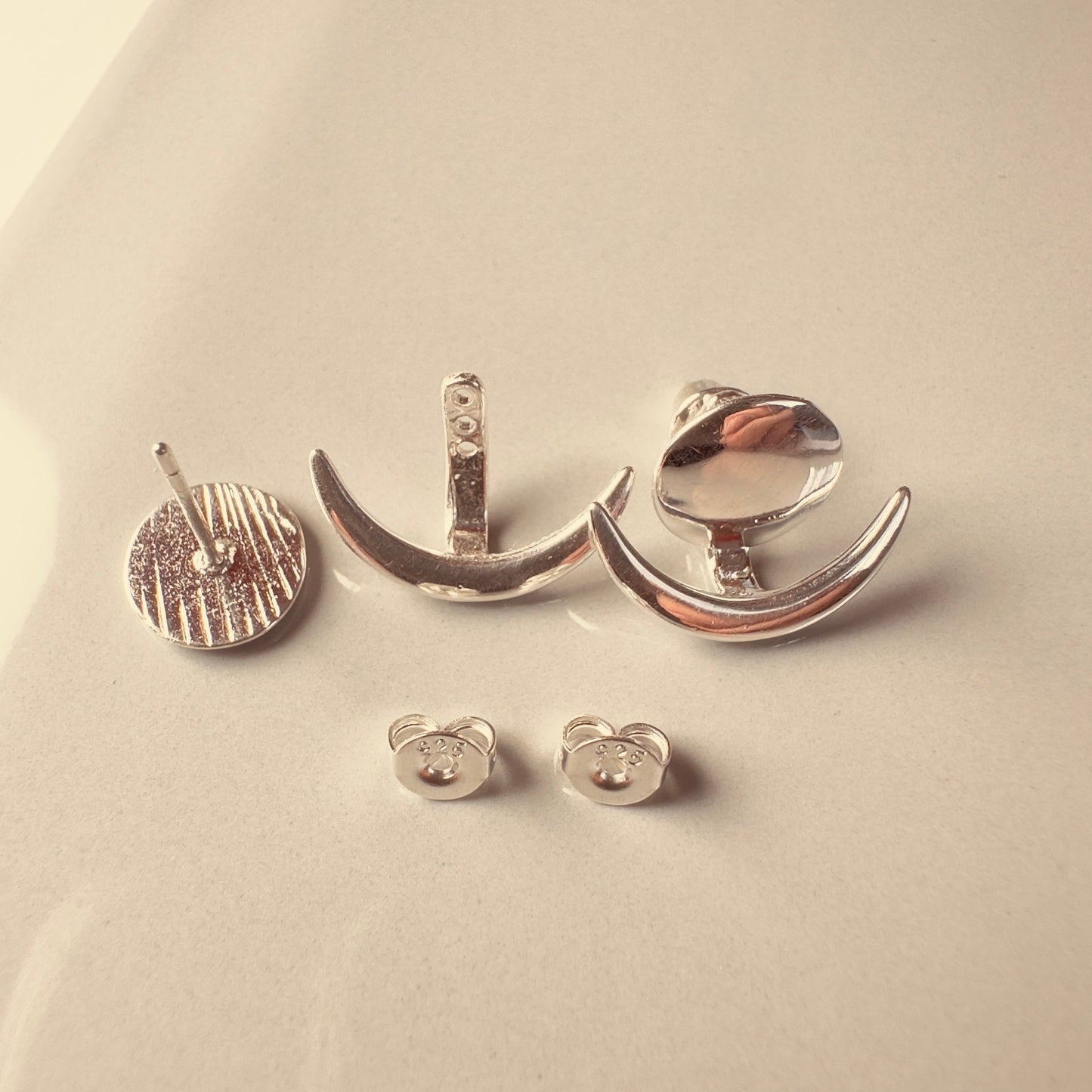 Womens earrings, ladies stud earrings. Huggie Earrings - Hanging earrings, Delicate, dainty earrings, Silver Jewellery