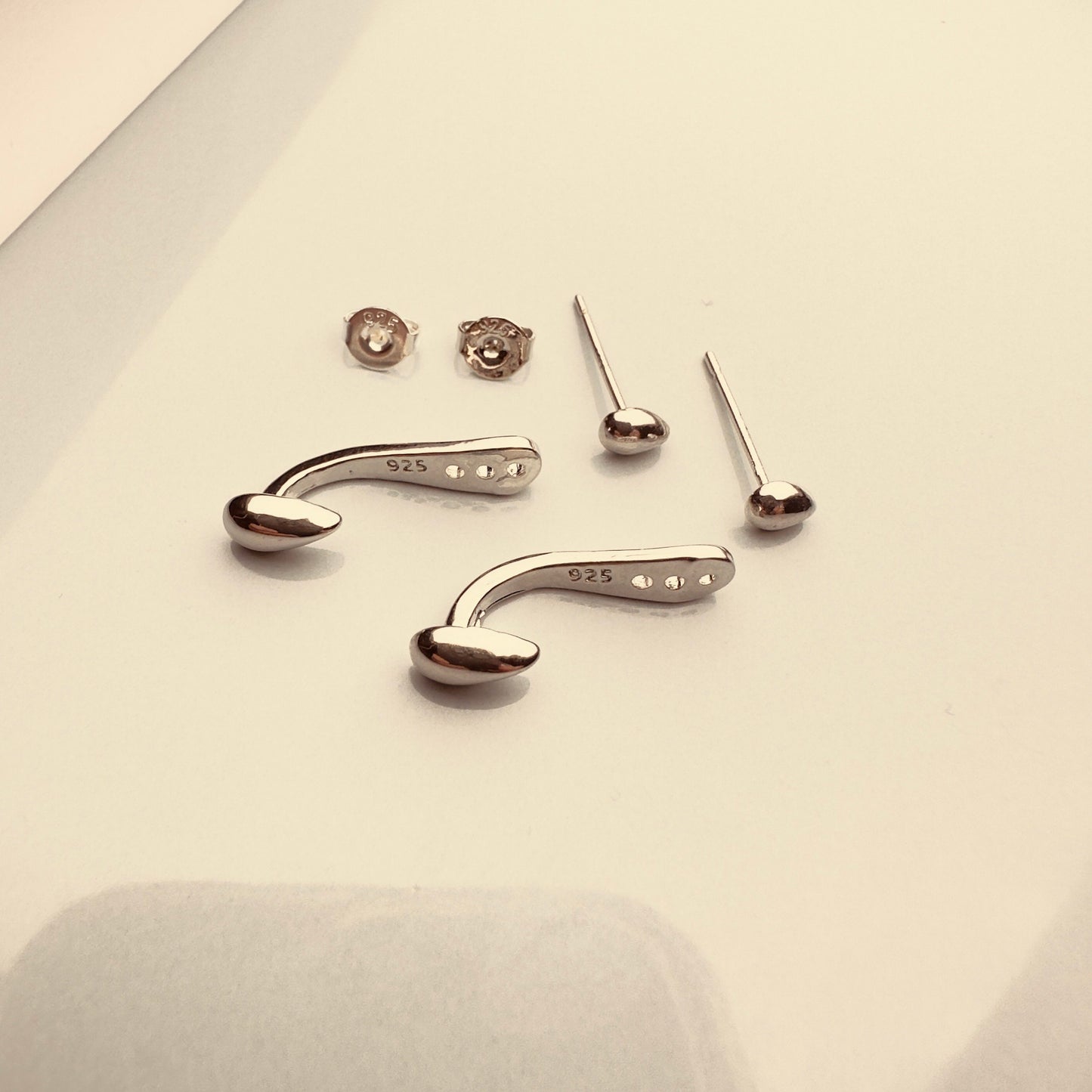 Waterdrop earrings, ladies stud earrings. Huggie Earrings, Water Drop Earrings, Ladies Silver Earring, drop Earrings, Womans Jewellery, A237