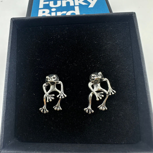 Frog Earrings - Cute Animal Frog Earrings, Girls Fun Earrings, Cute Frog Earrings, Frog Jewellery, Funky, Unique, A101