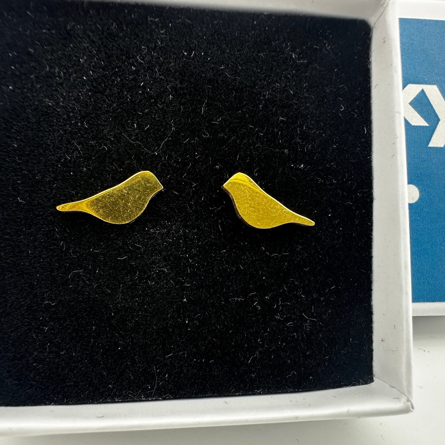 Gold bird Earrings - Delicate Bird Earrings, Gold Earrings Nature Inspired Jewellery Gift for her wife, A168