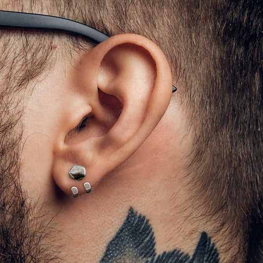 Mens Earrings - Silver Stud Earrings, Men, Minimalist Male Earring, Silver, Studs for Men, edgy earrings, A330