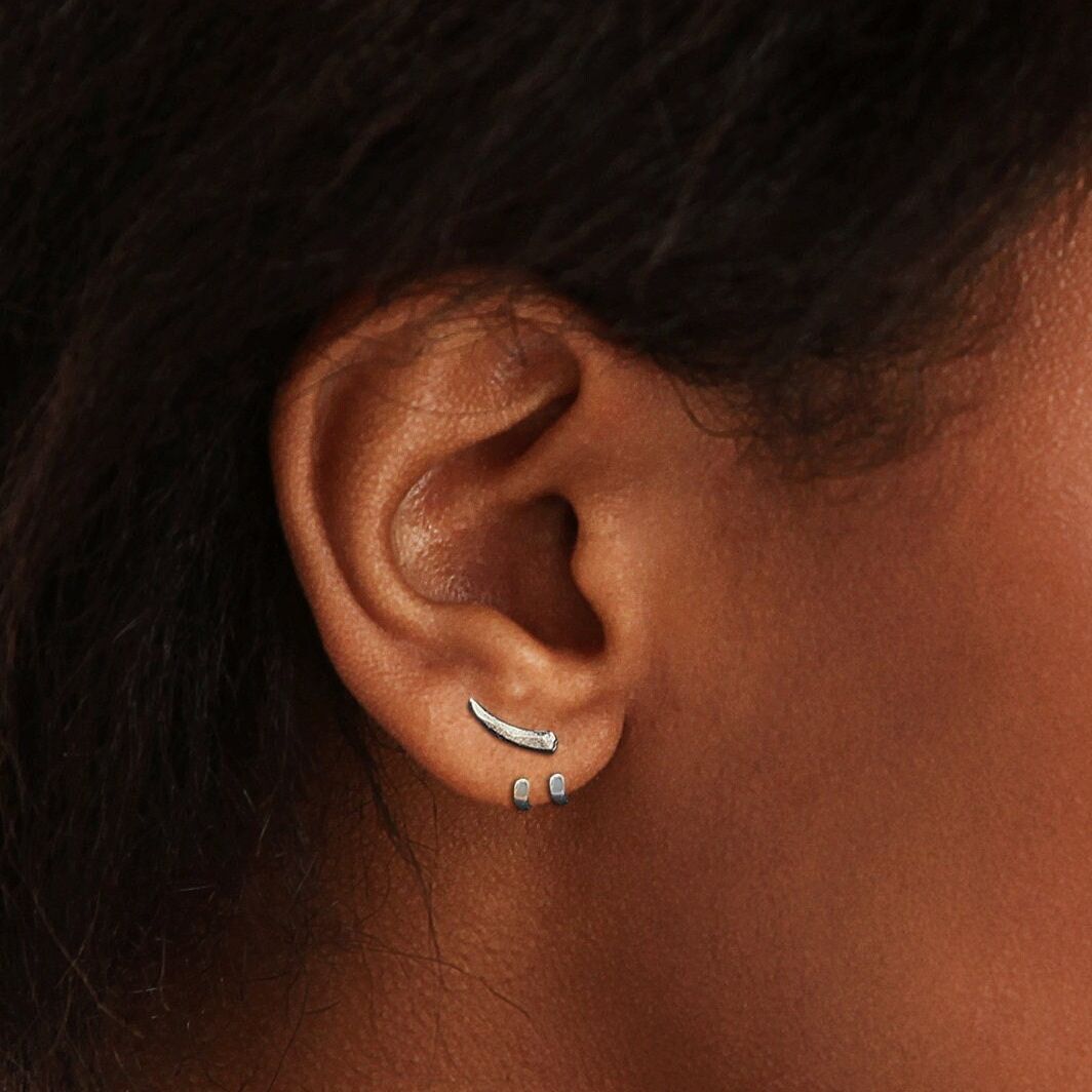 Womens Stud Earrings - Silver Stud Earrings, Women, Minimalist Ladies Earring, Women Stud Earrings, Studs for Women, Wife, Girlfriend