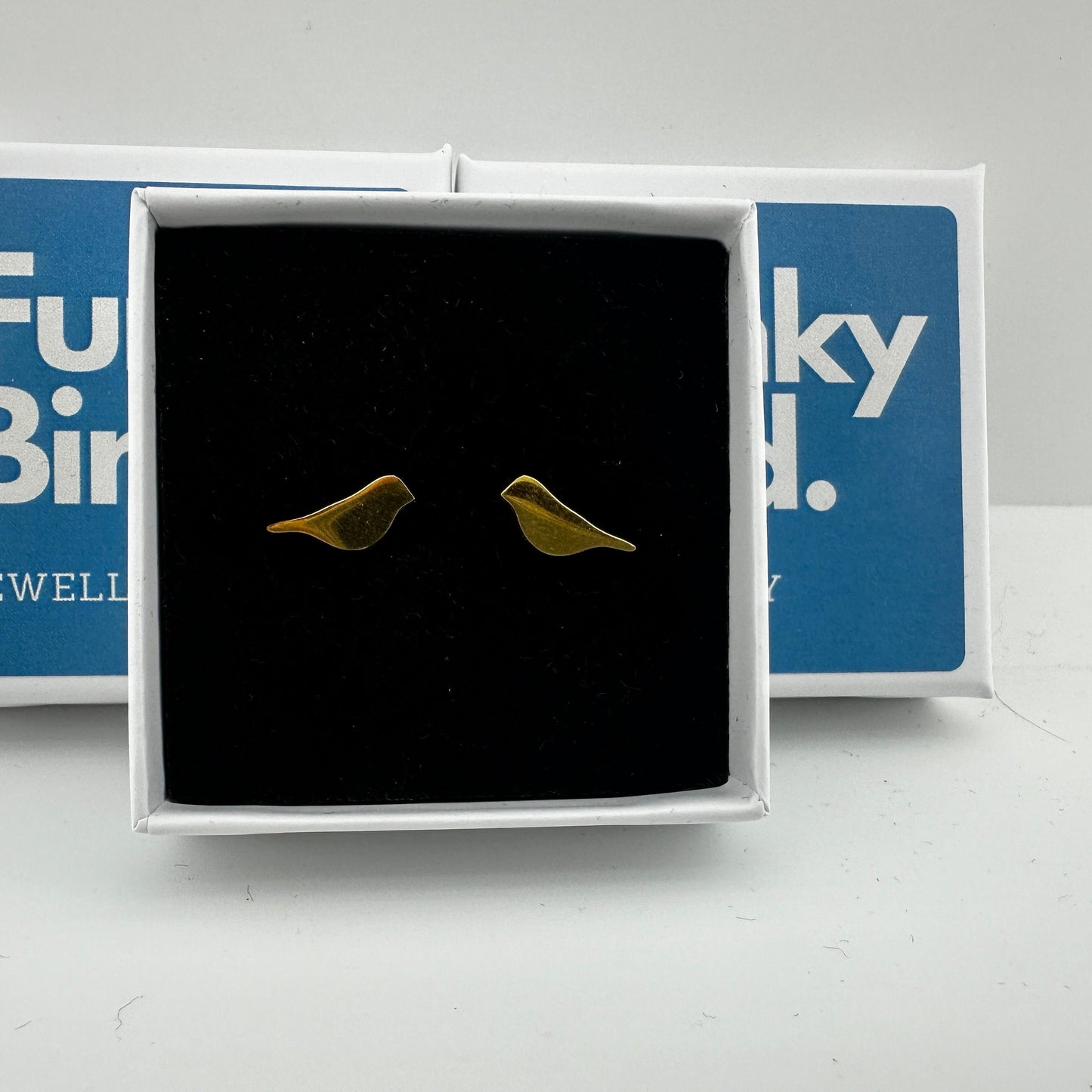 Gold bird Earrings - Delicate Bird Earrings, Gold Earrings Nature Inspired Jewellery Gift for her wife, A168