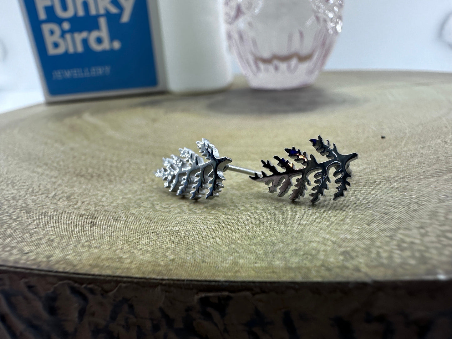 Women's Earrings - Silver Fern Stud Earrings, Minimalist, Gifts for Wife, Women's Stud Earrings, Studs for Women, Nature Earrings, A385