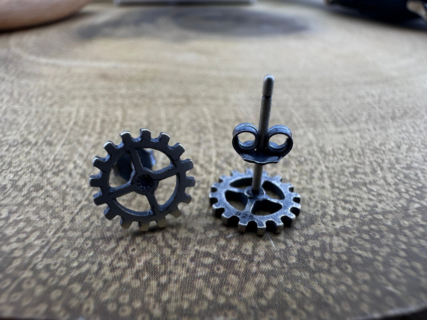 Womens Earrings - Silver Cog Stud Earrings, Woman, Steam Punk Earrings, Everyday Earring, Silver Stud Earrings, Studs for Women, Gear, A366
