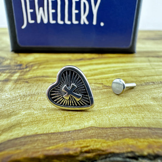 Flat back Earring Piercing | Religious Shield Earring, Surgical Steel Tragus Helix Cartilage Internally Threaded Earring with screw, A462