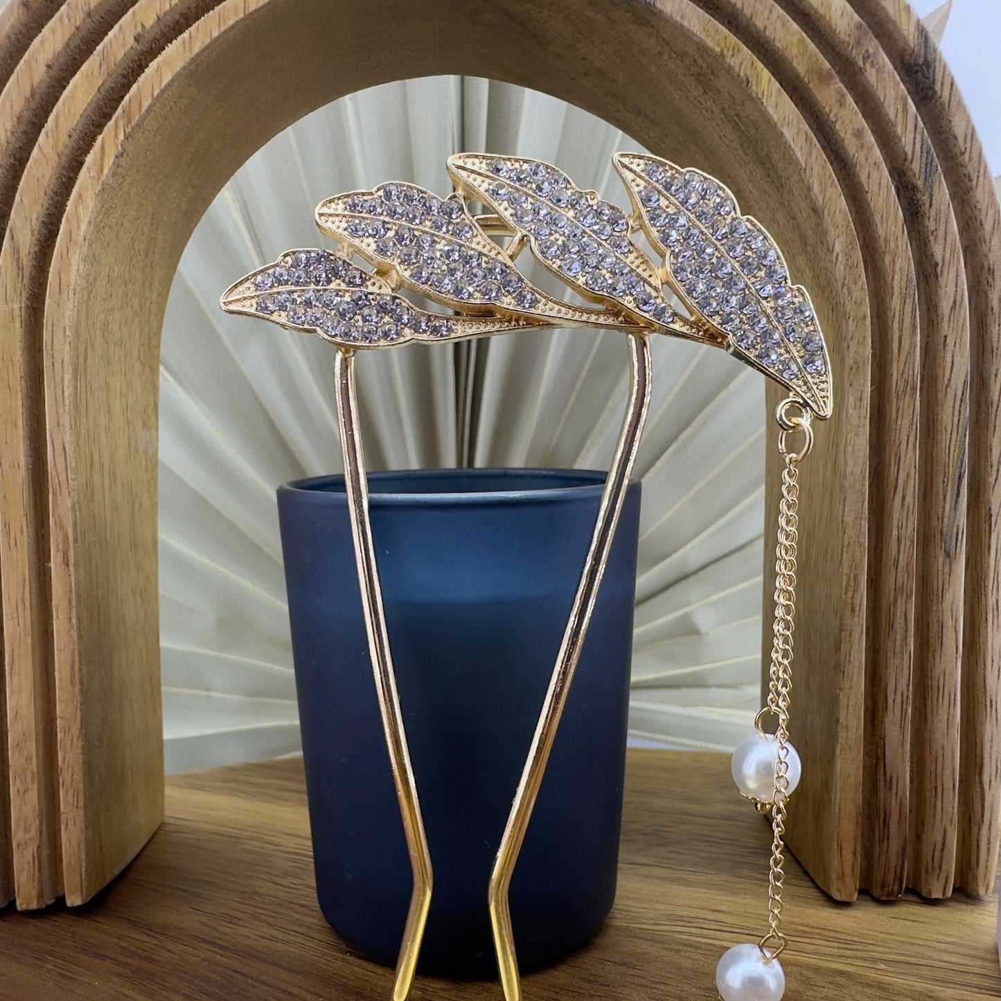 Hair Stick, Bun Holder, Minimalist, Blue, Hair Bun Holder & Maker, Bun Cage with Hair Fork, Metal Hair Pin, Hair Accessories, Draw A