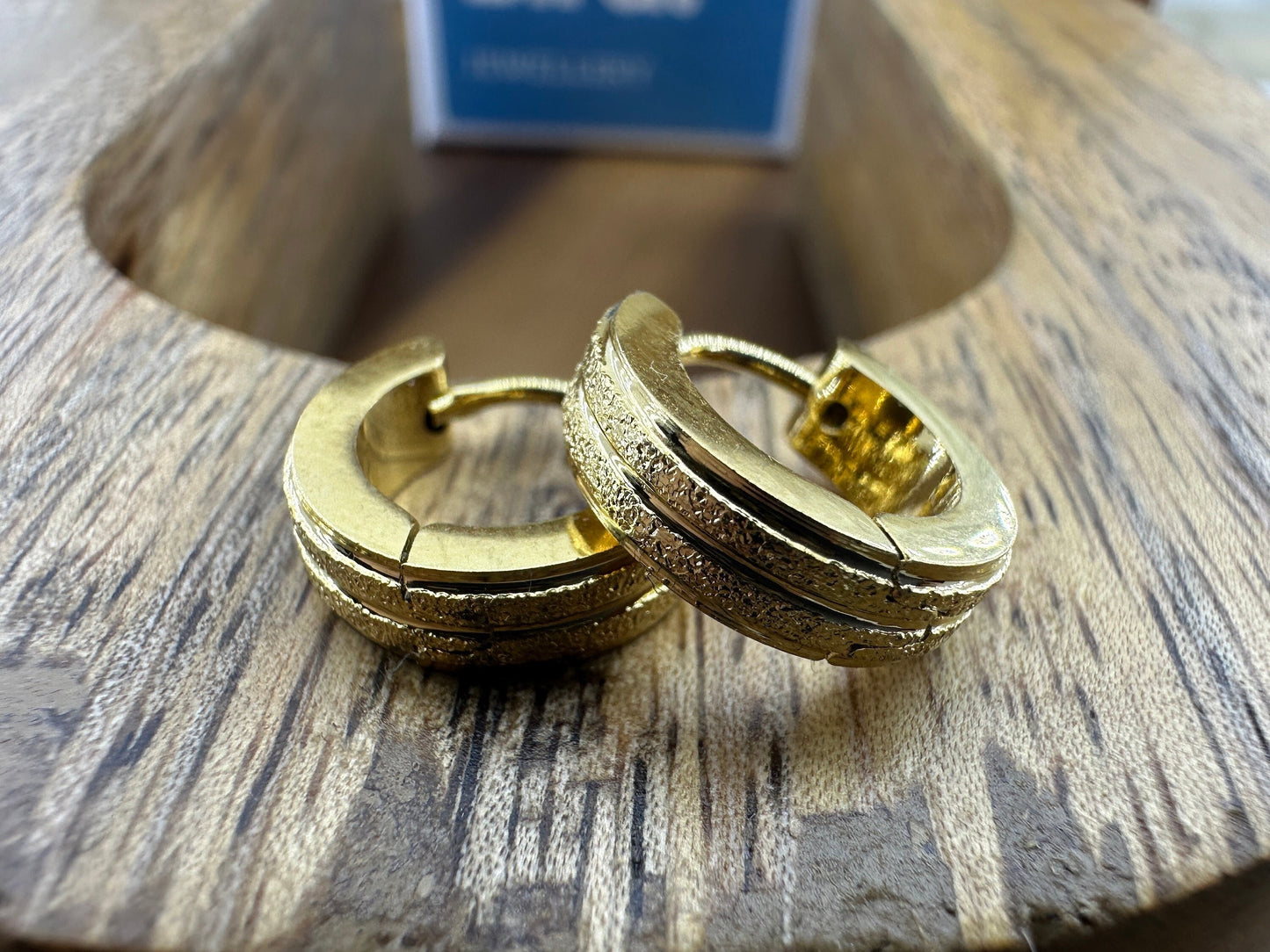 Mens Gold Earrings, Mens Silver Huggie Earrings, 12mm Hoop Earrings For Men, Detailed Patterned Hoop, goldhoop earrings, Minimalist, A189