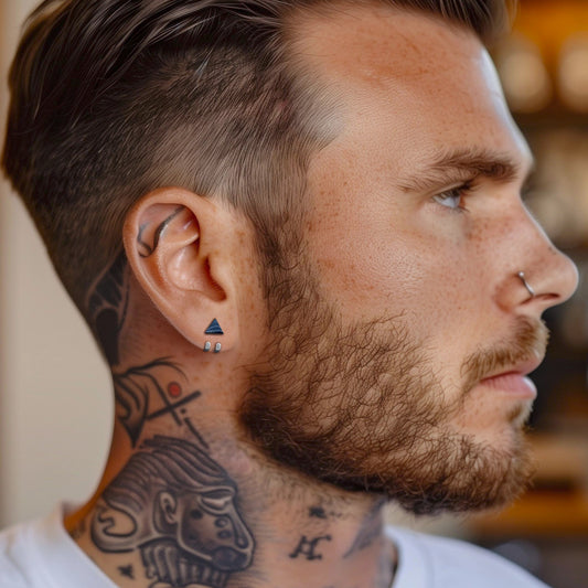 Mens Earrings - Silver Stud Earrings, Men, Gift for manly man, Male Earring, Edgy, Mens Stud Earrings, Studs for Men, everyday earring A501a
