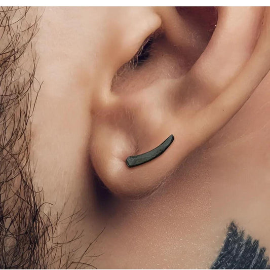 Mens Earrings - Tick only, Grey Stud Earrings, Male Jewellery, Gun Metal, tick, Men Stud Earrings, Studs for Men, tick, Mens Jewellery, A374