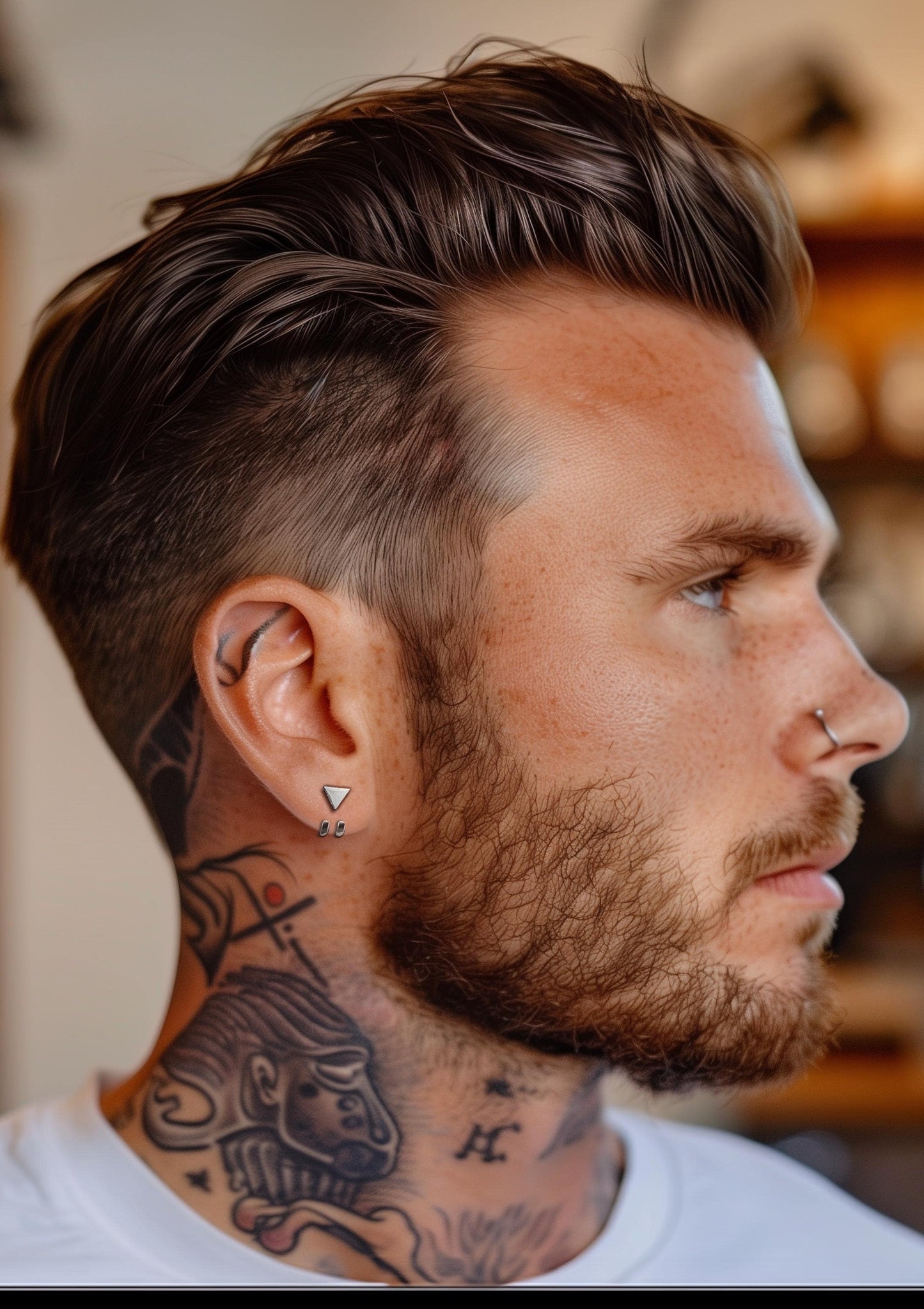 Mens Ear Jacket Earrings - Mens Studs, Edgy, Male Earring, Silver Edgy Studs for Mens Triangle studs, man earrings, A388