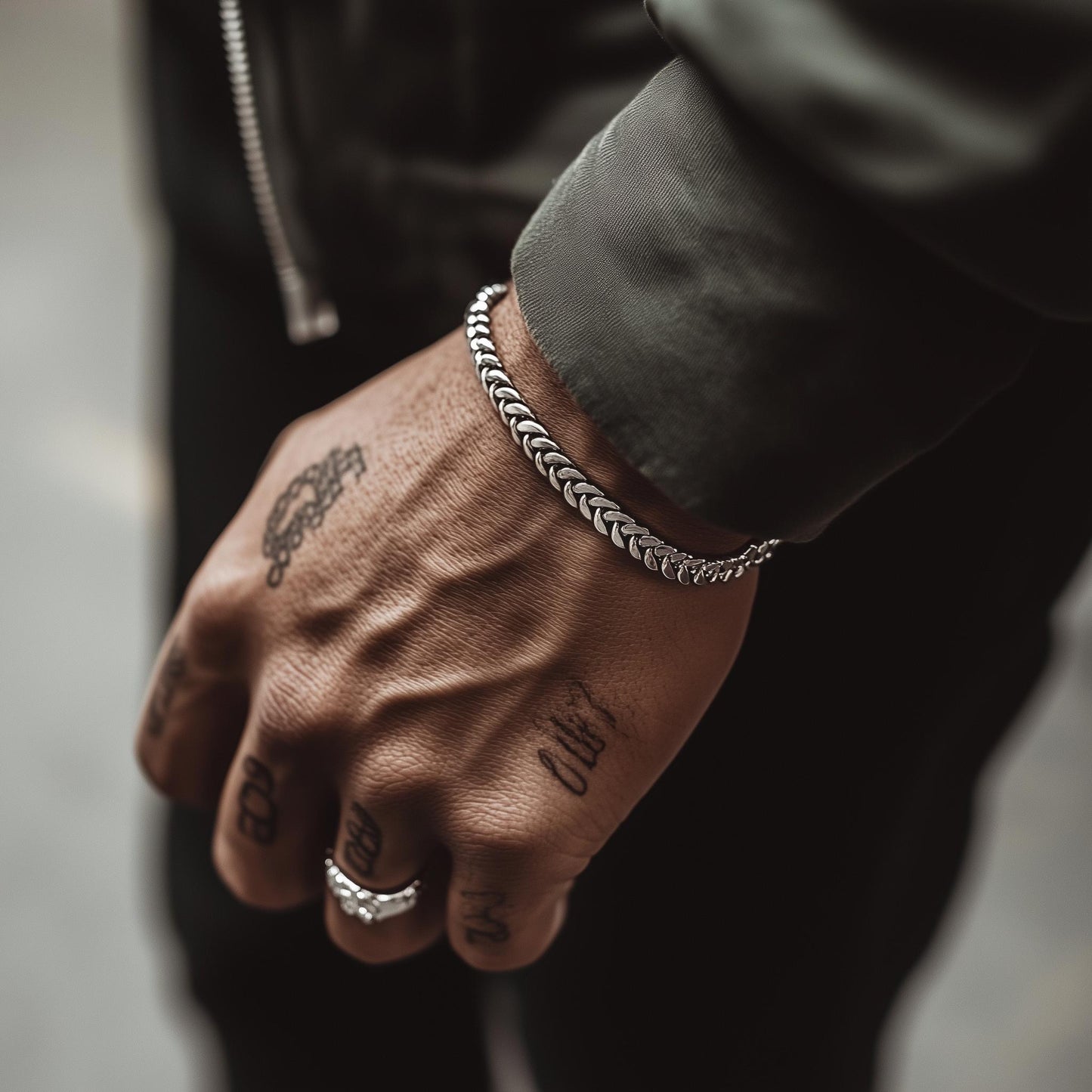 Silver Bracelet for Men | Silver Cuban Bracelet | Mens Silver Bracelet Waterproof Chain | Men's Jewelry Silver Miami Bracelet | B014