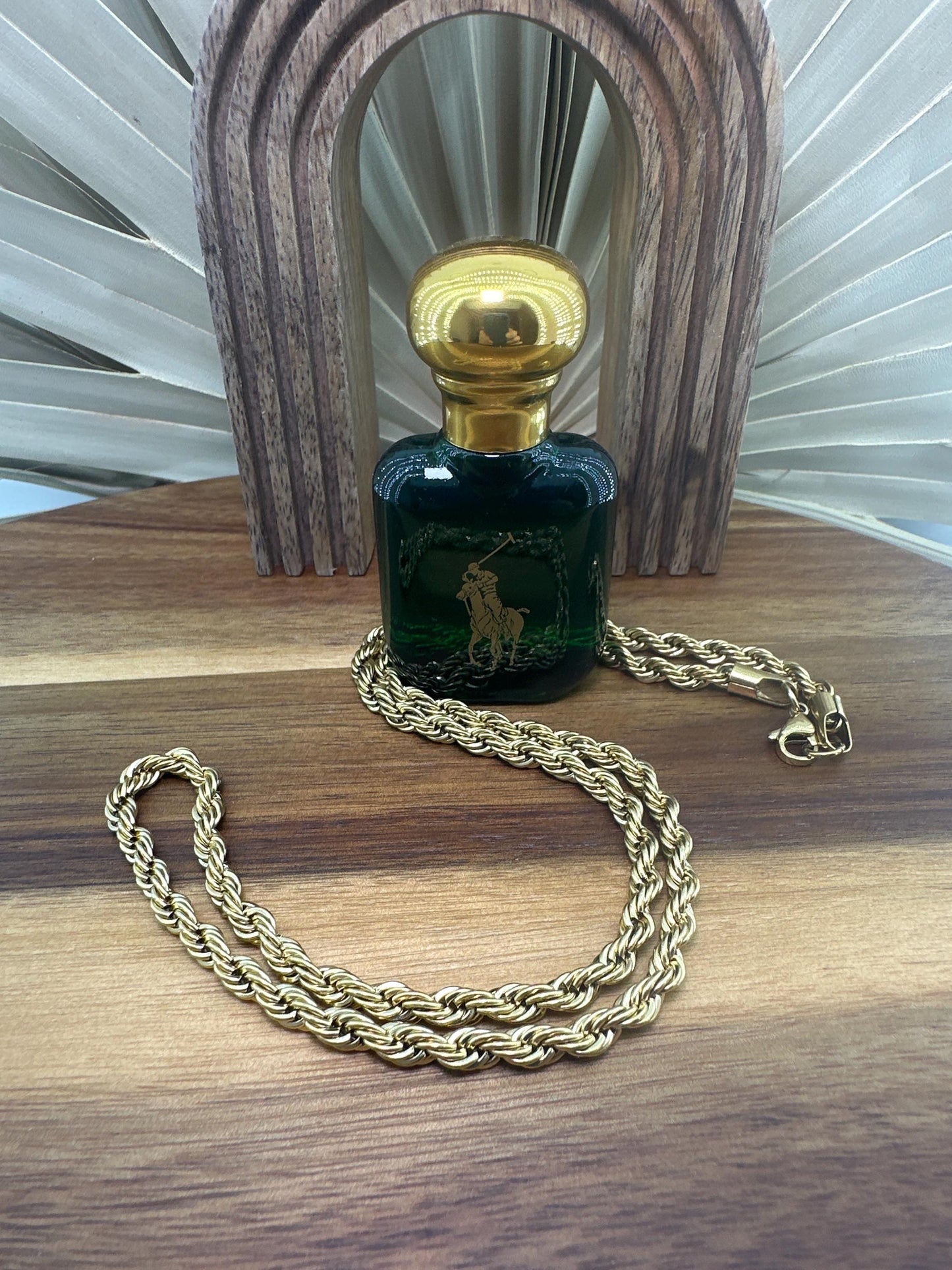 Gold Rope Necklace for Men - Gold Rope Chain  - Mens Gold Necklace - Waterproof Chain - gifts for him - Men's Jewelry Gold Necklace, B004