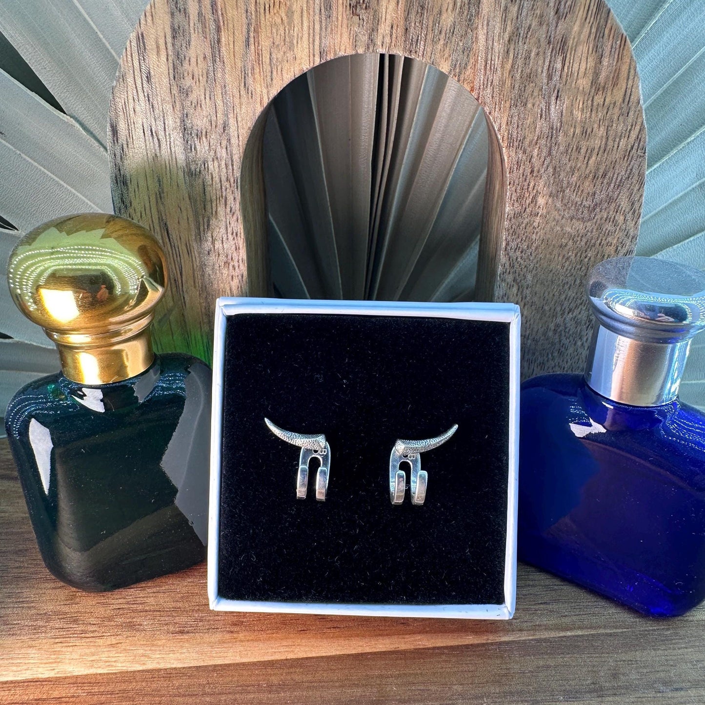 Mens Earrings - Sterling Silver Stud Earrings, Men, Male Earring, Sterling Silver, 925, Mens Stud Earrings, Studs for Men, tick v hoop, B017