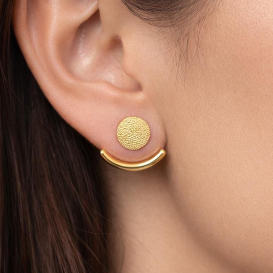 Womens Earrings - Gold wrap around Earrings, Womens Gold Minimalist Earrings, Womens Earrings, for edgy women, A556